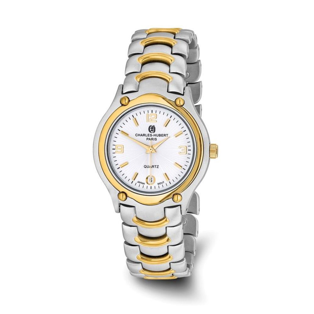 Charles Hubert Mens Two-Tone Link Style Watch